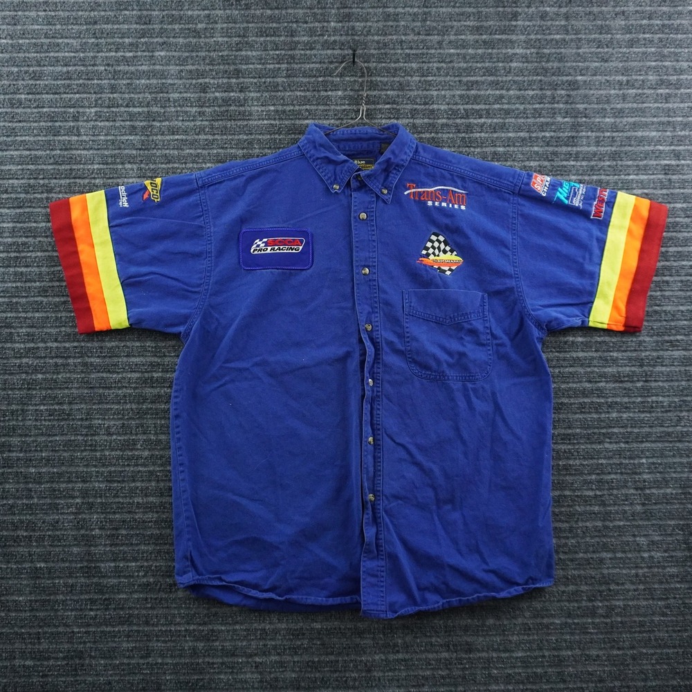 Blue Generation Racing Shirt Mens Large Blue Trans-Am Series Y2K